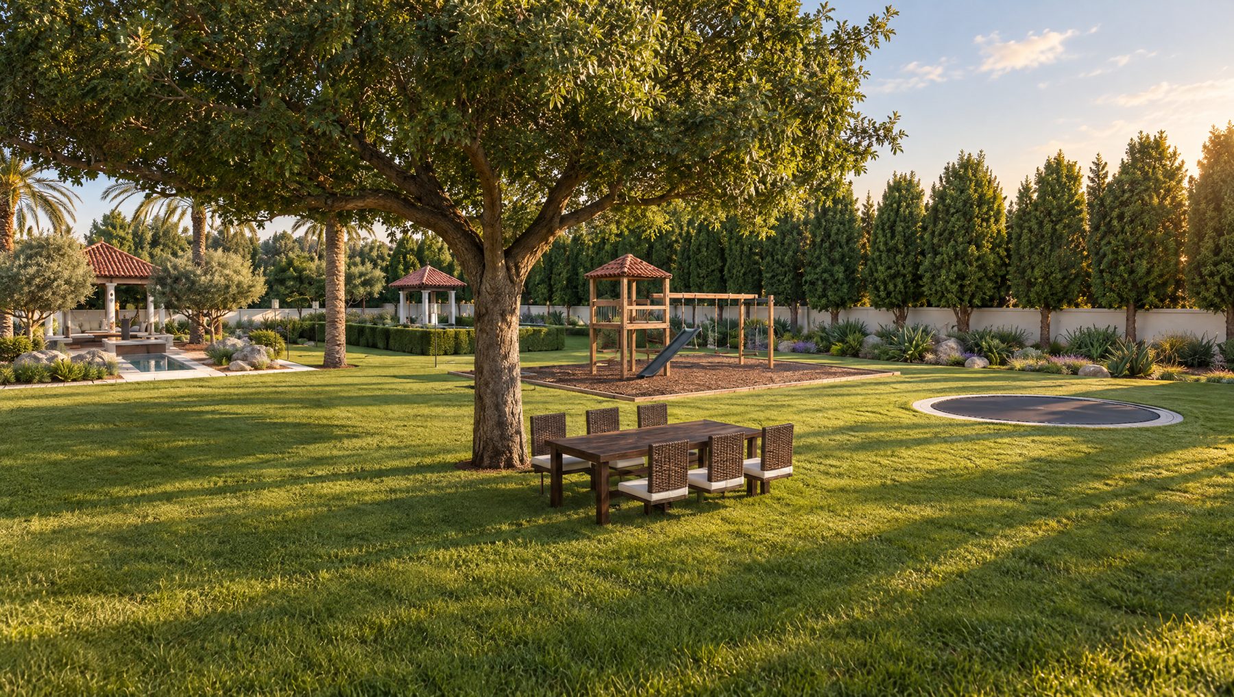 Backyard, photo-real concept image
